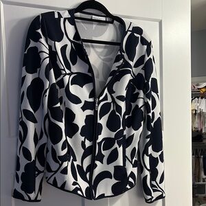 Black and White Floral Jacket